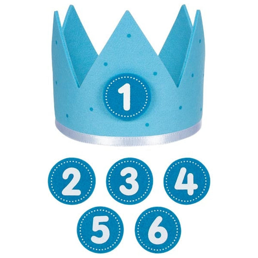 Geburtstagskrone mit Zahl blau