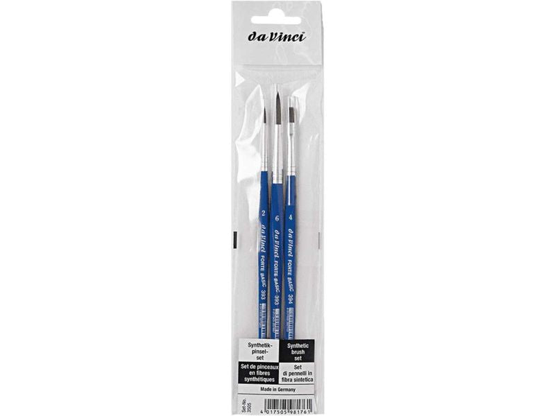 da Vinci Acrylpinsel-Set, Forte Basic »Serie 3505«, 3-tlg.