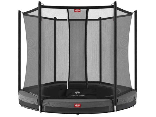 BERG Trampolin Favorit InGround 270 Grey mit AirFlow inkl. Sicherheitsnetz Comfort