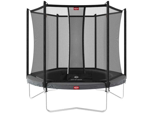 BERG Trampolin Favorit Regular 270 Grey inkl. Sicherheitsnetz Comfort und Leiter