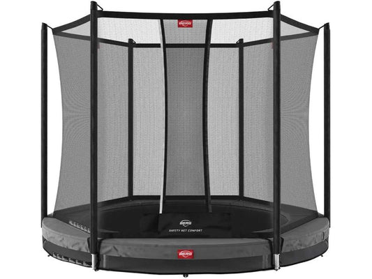 BERG Trampolin Favorit InGround 330 Grey mit AirFlow inkl. Sicherheitsnetz Comfort