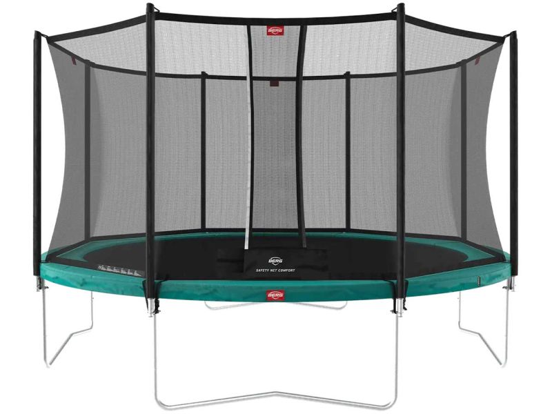 BERG Trampolin Favorit Regular 380 Green inkl. Sicherheitsnetz Comfort