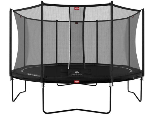 BERG Trampolin Favorit Regular 430 Black inkl. Sicherheitsnetz Comfort