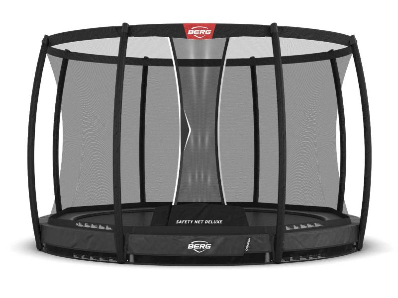 BERG Trampolin Champion InGround 330 Grey inkl. Sicherheitsnetz Deluxe