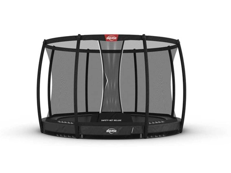 BERG Trampolin Champion InGround 330 Grey mit AirFlow Pro inkl. Sicherheitsnetz Deluxe