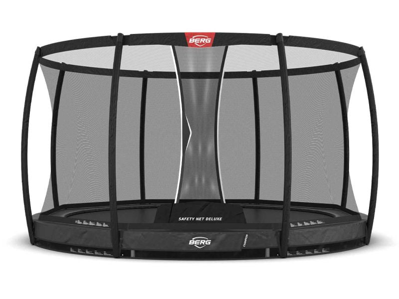 BERG Trampolin Champion InGround 380 Grey inkl. Sicherheitsnetz Deluxe
