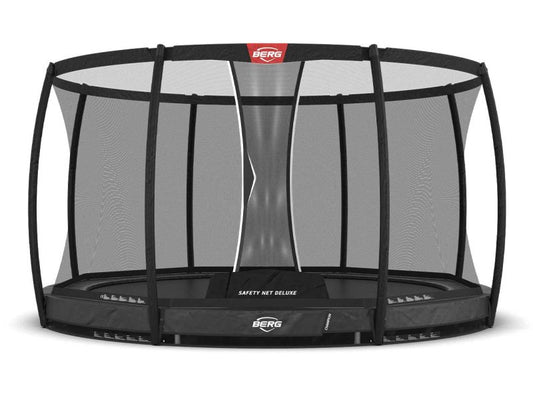 BERG Trampolin Champion InGround 380 Grey inkl. Sicherheitsnetz Deluxe