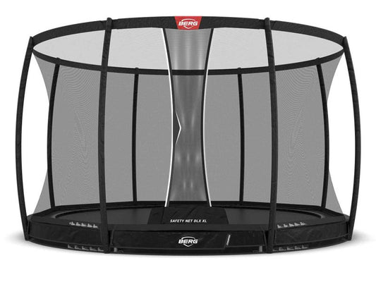 BERG Trampolin Champion InGround 430 Black inkl. Sicherheitsnetz Deluxe XL