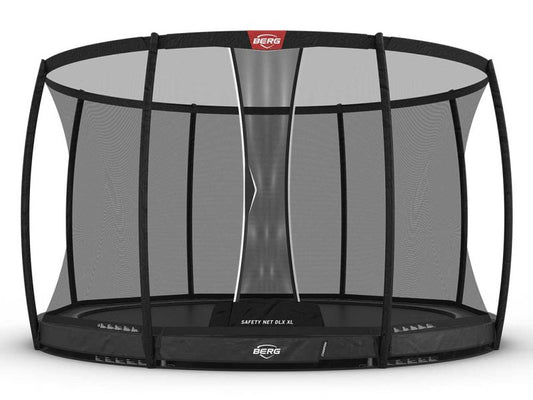 BERG Trampolin Champion InGround 430 Grey inkl. Sicherheitsnetz Deluxe XL