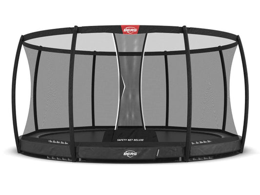 BERG Trampolin Champion InGround 430 Grey inkl. Sicherheitsnetz Deluxe