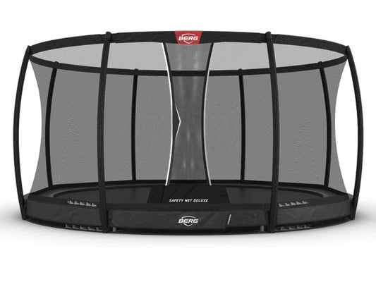 BERG Trampolin Champion InGround 430 Grey mit AirFlow Pro inkl. Sicherheitsnetz Deluxe, 2024