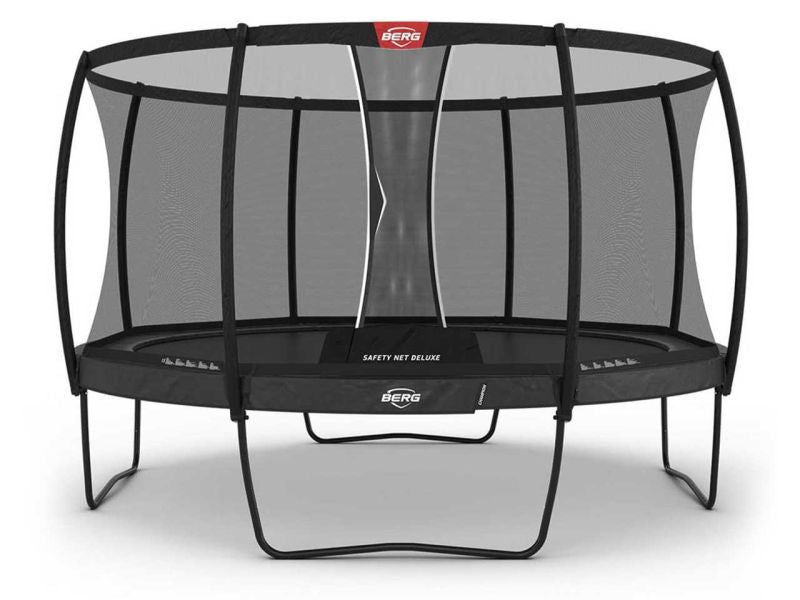 BERG Trampolin Champion Regular 430 Grey mit AirFlow Pro inkl. Sicherheitsnetz Deluxe