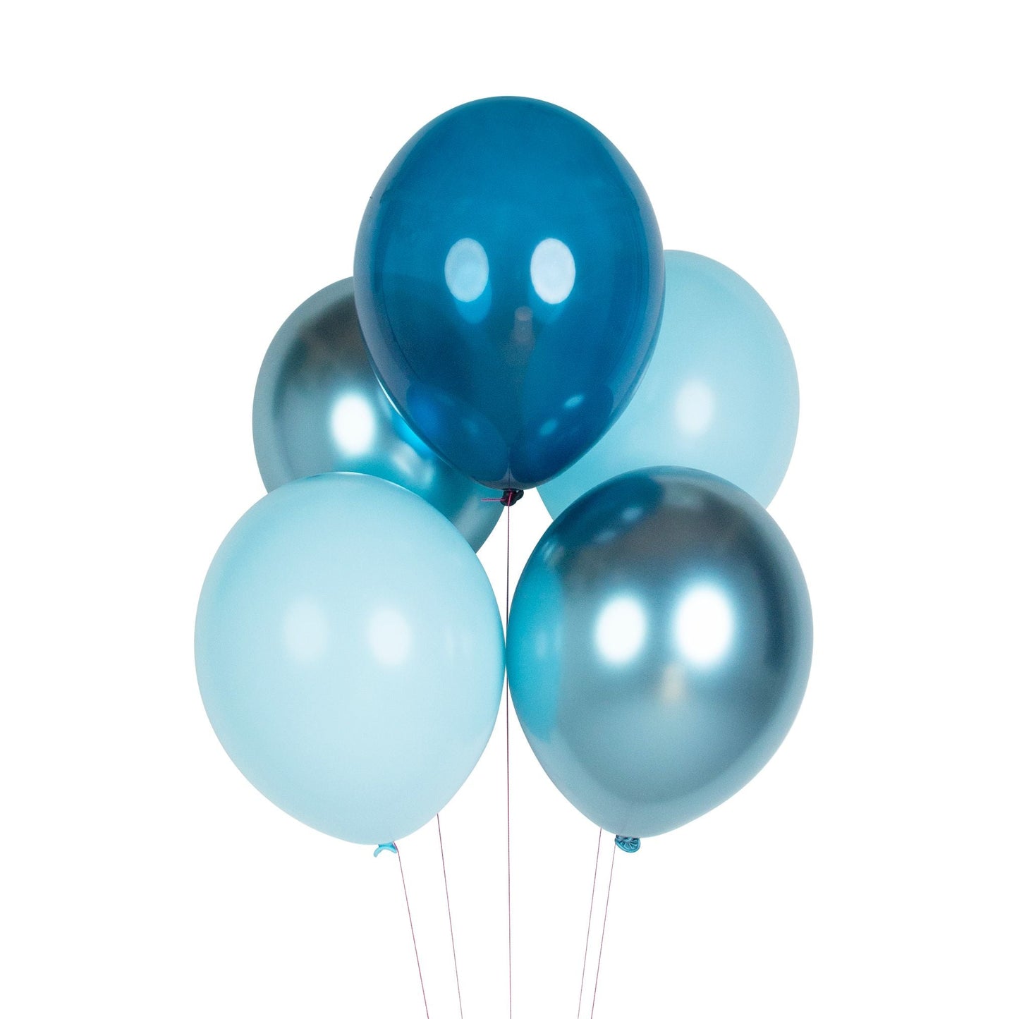 Luftballonmischung blau metallic