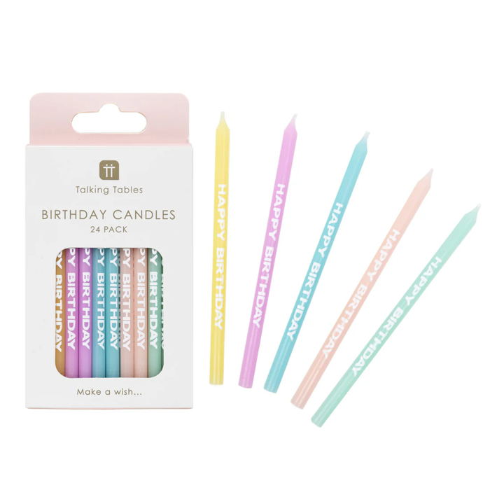 Pastell mit Schriftzug Kerzen