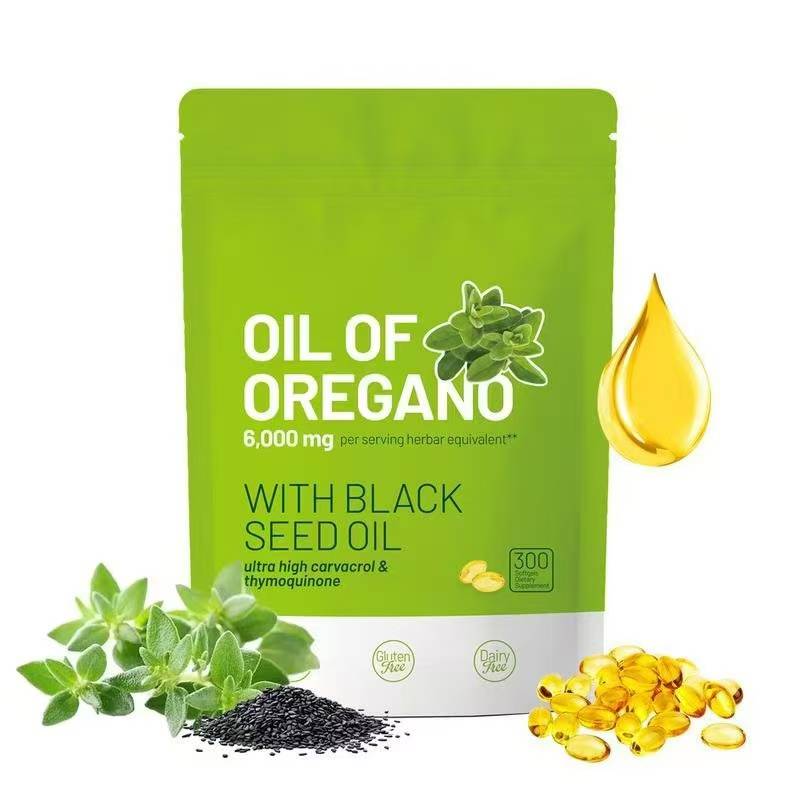 Oil Of Oregano Softgels With Black Seed Oil - 6000mg
