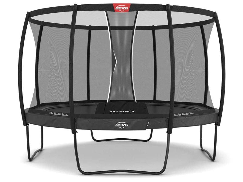 BERG Trampolin Elite Regular 380 Grey inkl. Sicherheitsnetz Deluxe