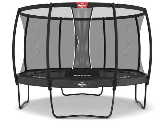 BERG Trampolin Elite Regular 380 Grey inkl. Sicherheitsnetz Deluxe
