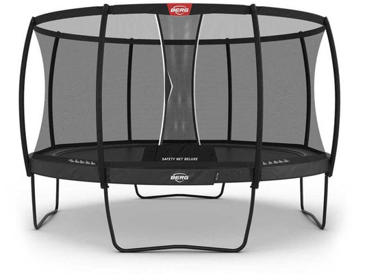 BERG Trampolin Elite Regular 430 Grey mit AirFlow Pro inkl. Sicherheitsnetz Deluxe
