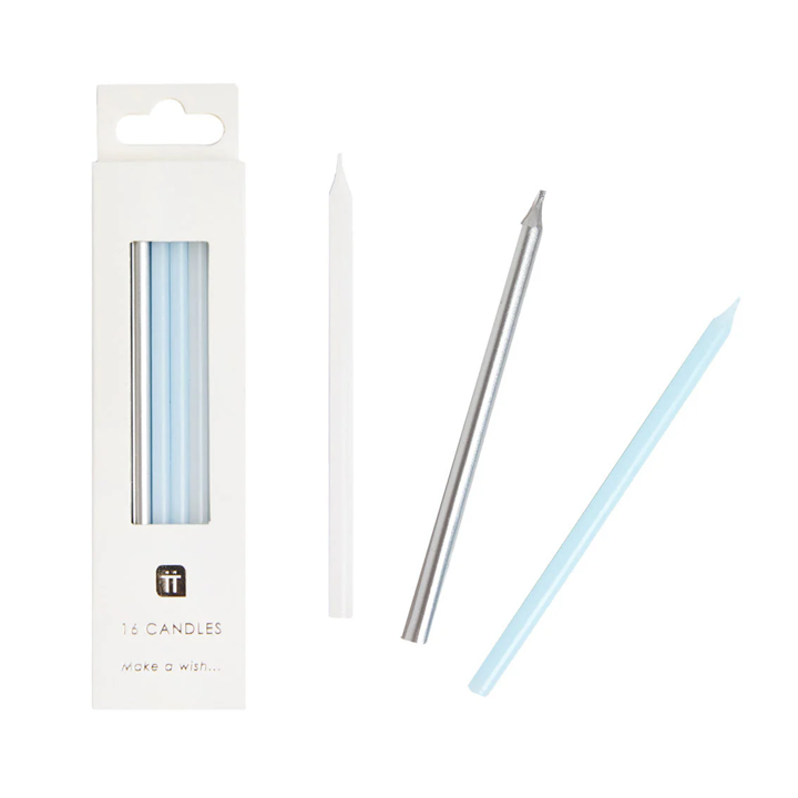 Blaue Kerzen (Talking Tables)