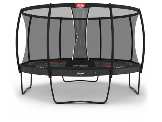 BERG Trampolin Elite Regular 430 Grey Levels mit AirFlow Pro inkl. Sicherheitsnetz Deluxe