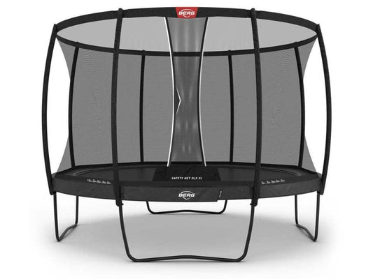 BERG Trampolin Elite Regular 430 Grey mit AirFlow Pro inkl. Sicherheitsnetz Deluxe XL
