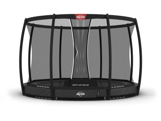 BERG Trampolin Elite InGround 330 Grey mit AirFlow Pro inkl. Sicherheitsnetz Deluxe