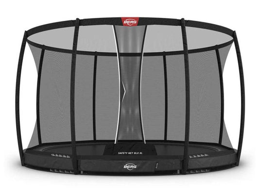 BERG Trampolin Elite InGround 430 Grey mit AirFlow Pro inkl. Sicherheitsnetz Deluxe XL