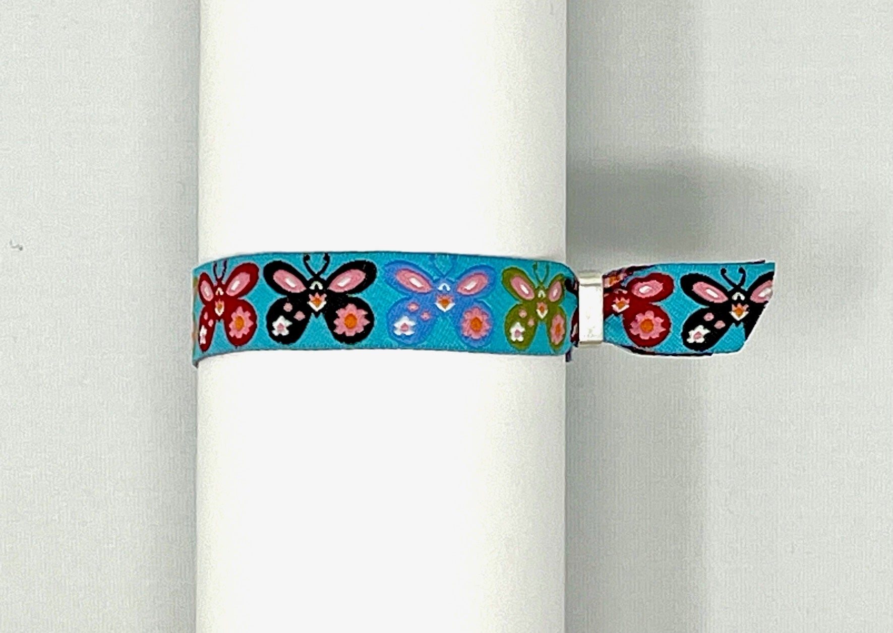 Einlassband Schmetterling blau