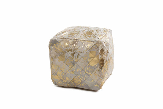 Lavish Pouf 210 Elfenbein / Gold 45cm x 45cm
