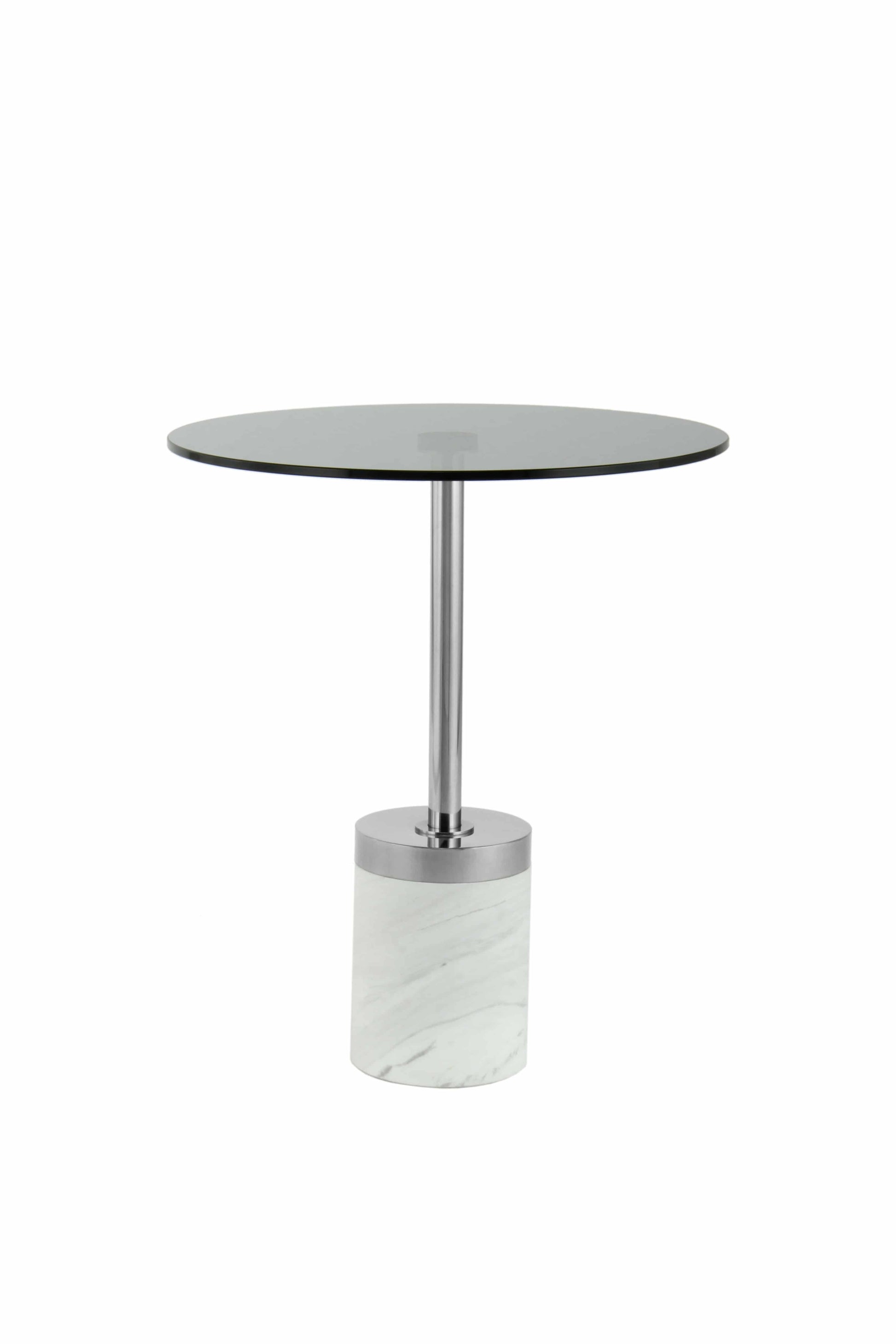 Beistelltisch Lana 125 Silber / Weiß