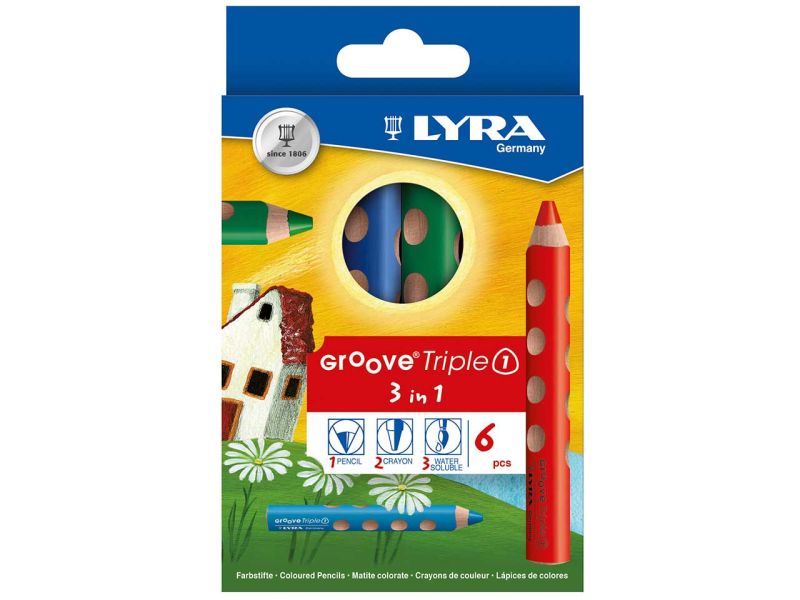 LYRA Groove Triple 1, Maxi-Buntstifte, 6er-Set