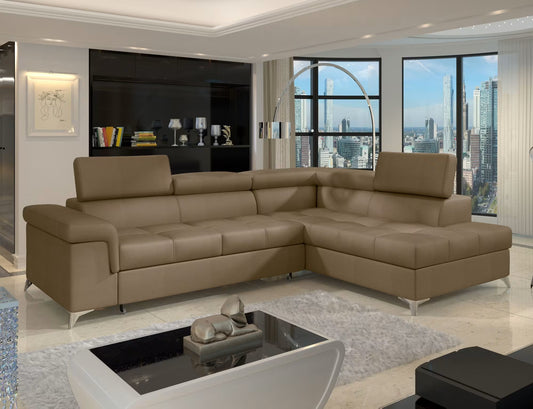 Verendio Ecksofa mit Schlaffunktion – Großzügige Sitz- und Liegefläche, pflegeleichter Monolith-Stoff, integrierter Stauraum und flexible Farbwahl