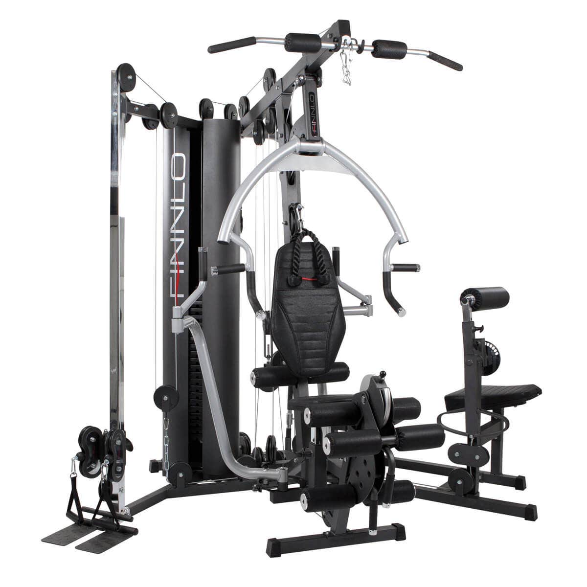 FINNLO Kraftstation Autark 6600 | AB-/BACK-Trainer | 100kg Gewicht | Kabelzug