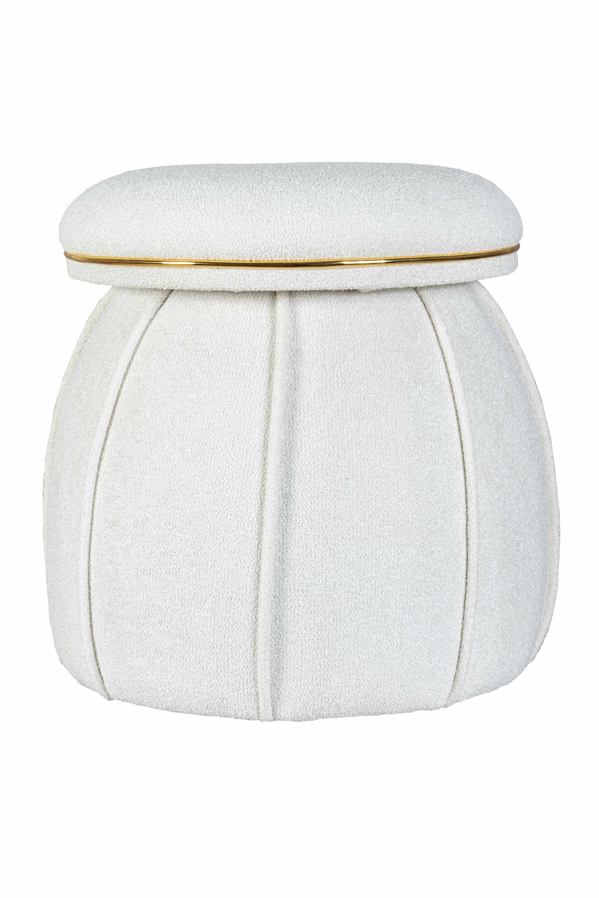 Hocker Corin 135 Weiß / Gold