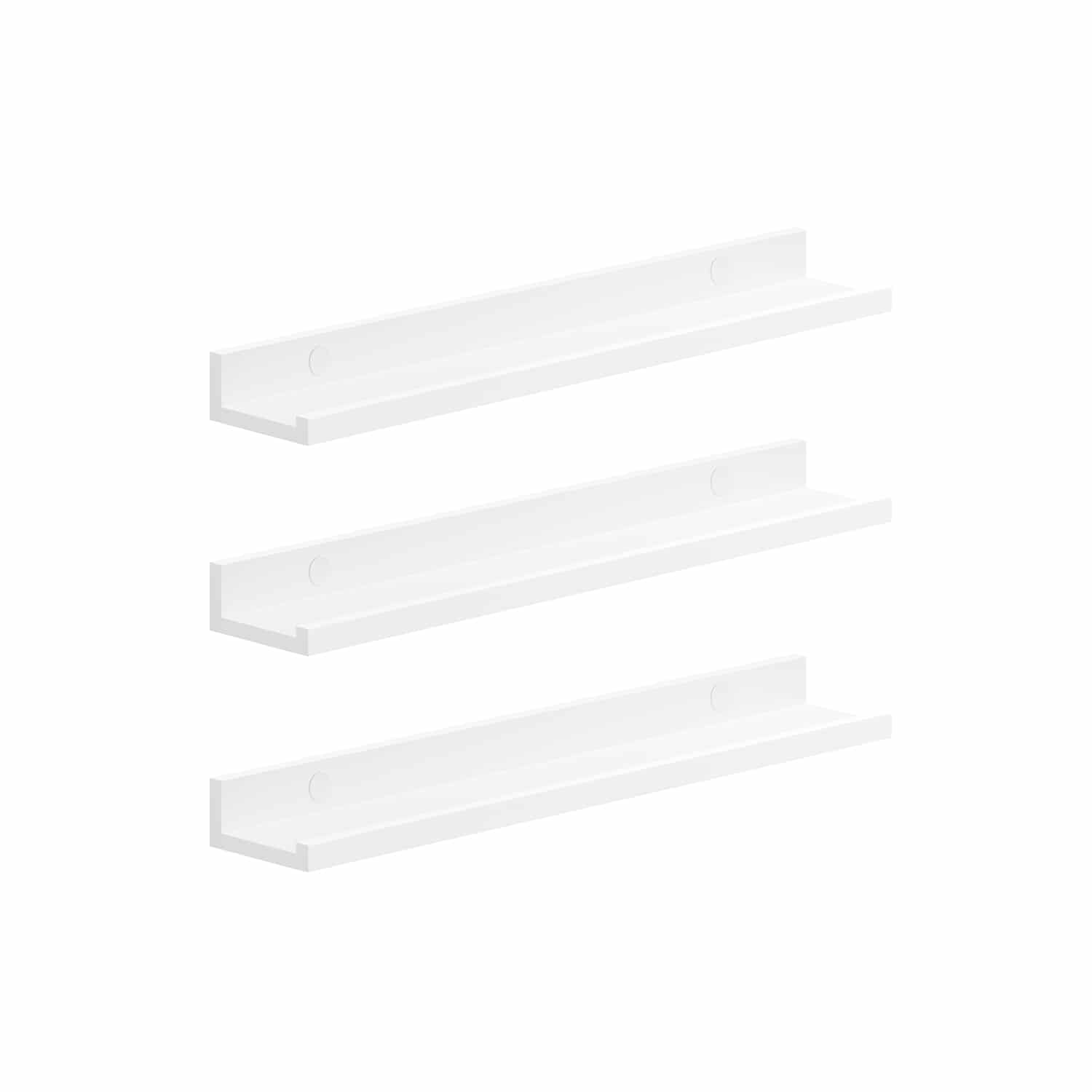 3er Set Wandregal 60 cm breit weiß