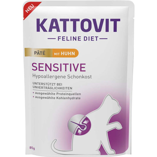 Kattovit - Feline Diet Pouch Sensitive Paté 10x85g