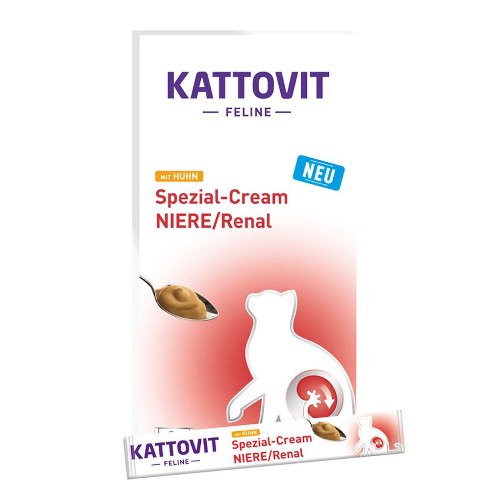 Kattovit - Feline Diet Spezial-Cream Niere/Renal 6x15g (11er Pack)