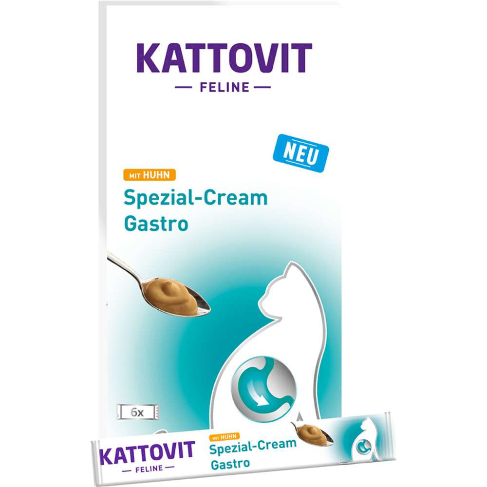 Kattovit - Feline Diet Spezial-Cream Gastro 6x15g (11er Pack)