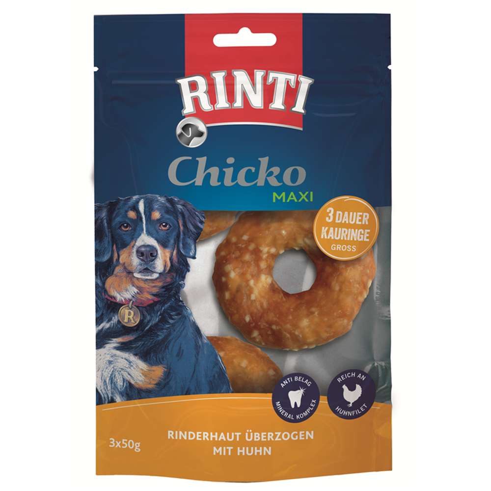 Rinti - Chicko Dauer-Kauringe maxi mit Huhn 3x50g (9er Pack)