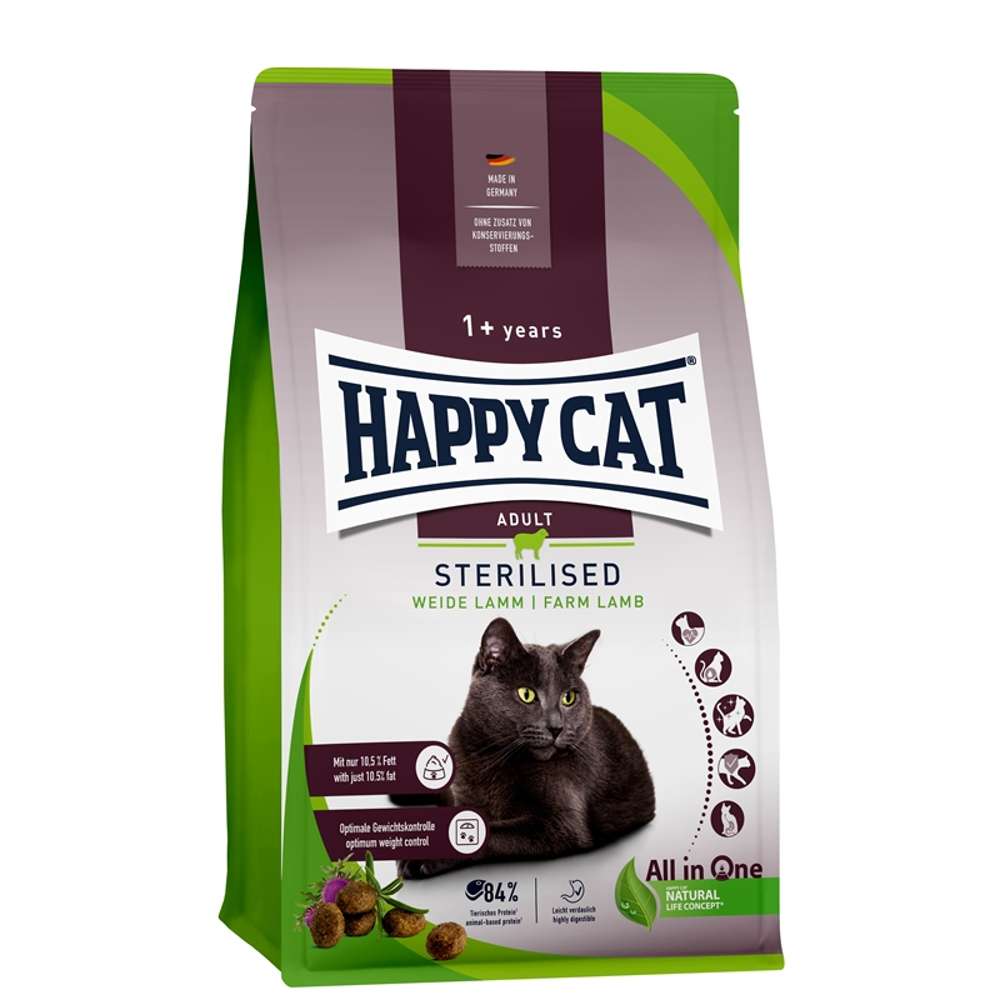 Happy Cat - Sterilised Adult Weide-Lamm