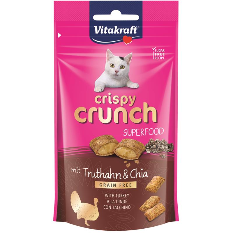 Vitakraft Cat Crispy Crunch Superfood Truthahn & Chia