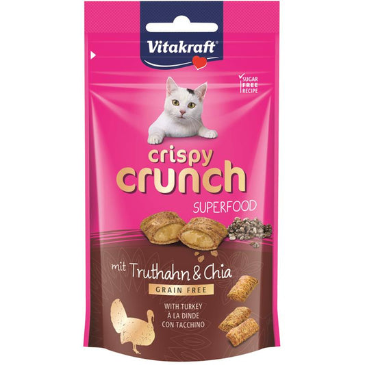 Vitakraft Cat Crispy Crunch Superfood Truthahn & Chia