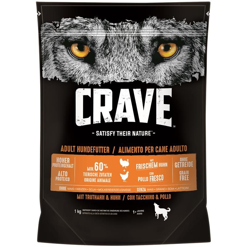 Crave Dog Trockenfutter Truthahn & Huhn