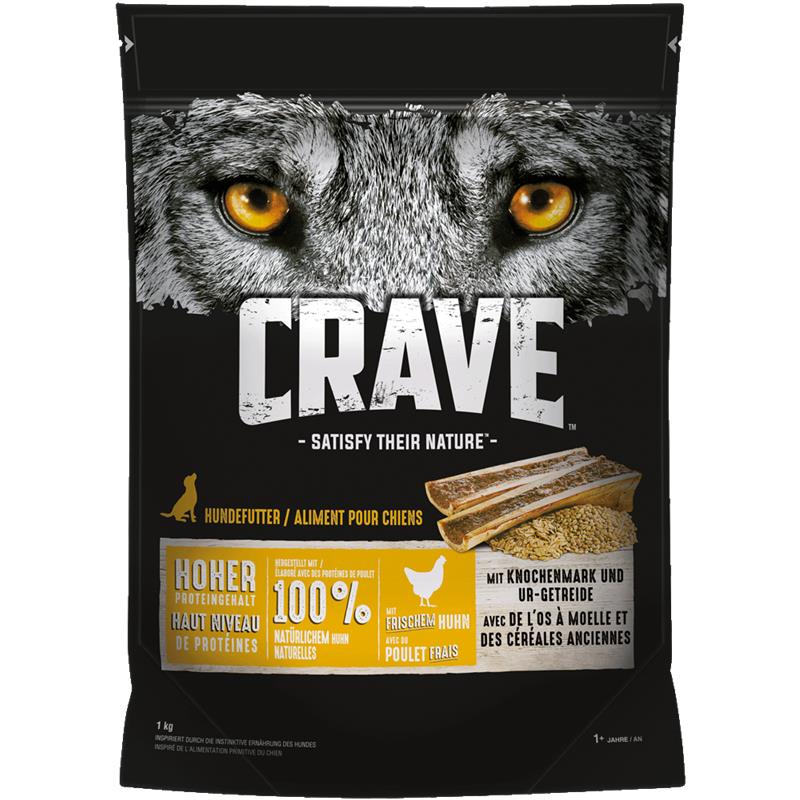 Crave Dog Trockenfutter Huhn & Knochenmark