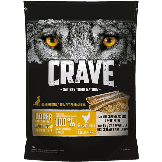 Crave Dog Trockenfutter Huhn & Knochenmark