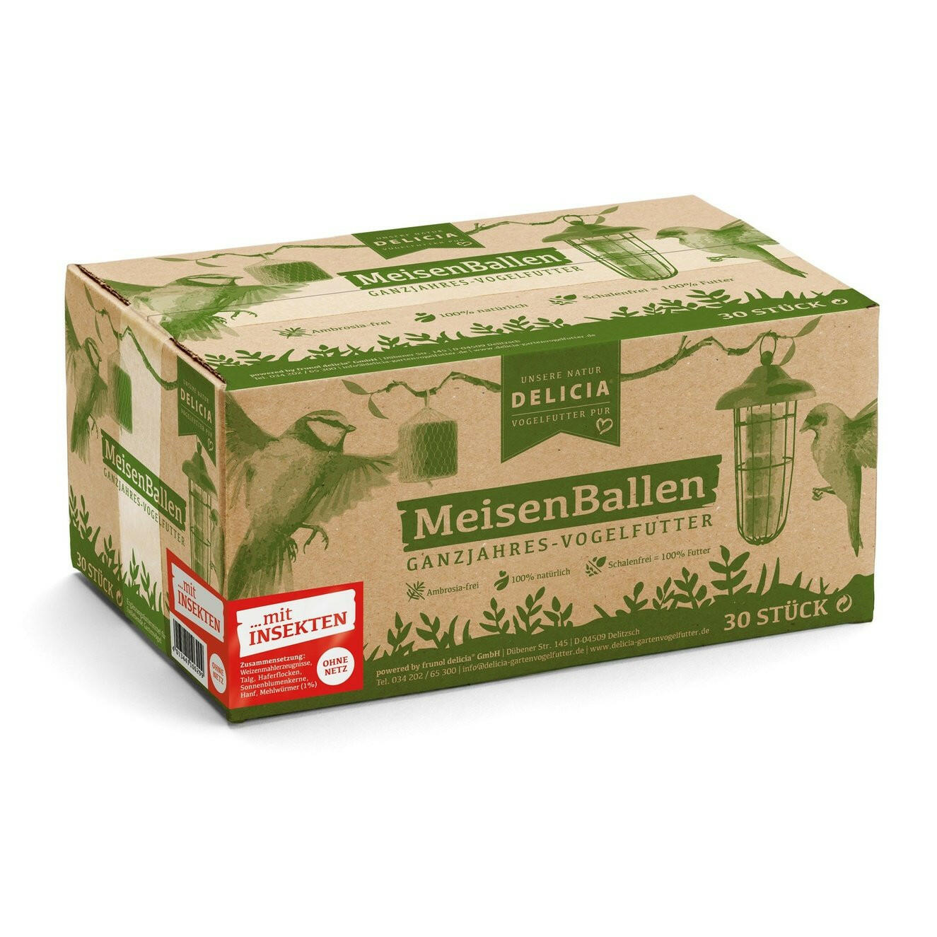 DELICIA MeisenBallen ÖkoPack Insekten & ohne Netz