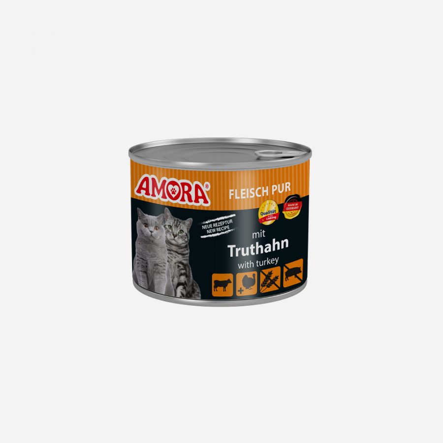 AMORA Cat Dose Fleisch Pur Adult 6x200g