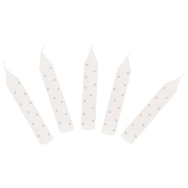 Kerzen grau gepunktet