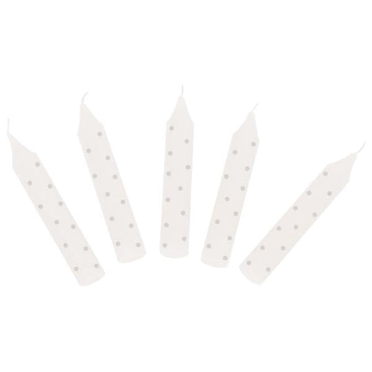 Kerzen grau gepunktet