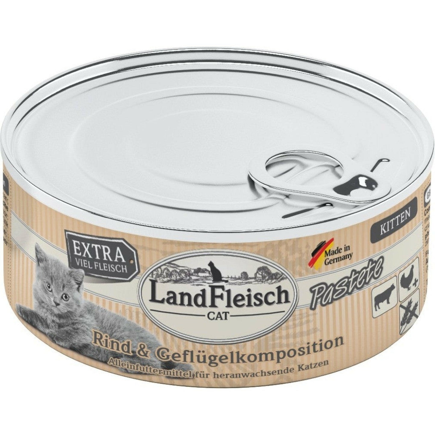 LandFleisch Cat Kitten Pastete Rind+Geflügelkomposition